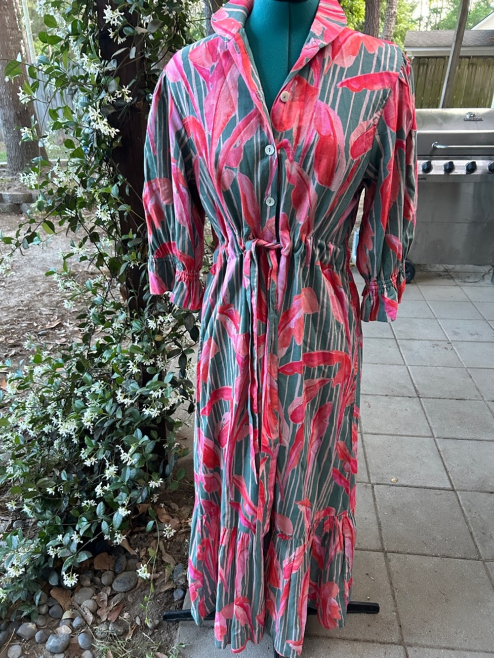 Holly Shae Catherine Dress- Briland Banana Leaf Print